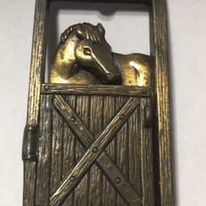 Horse Barn Foal Signed JJ Pin Brooch